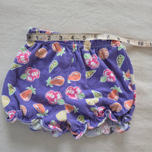 Load image into Gallery viewer, Vintage Fruit + Floral Purple Shorts 18 months
