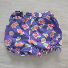 Load image into Gallery viewer, Vintage Fruit + Floral Purple Shorts 18 months
