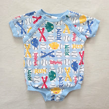 Load image into Gallery viewer, Vintage Baseball Pattern Cotton Romper 6 months
