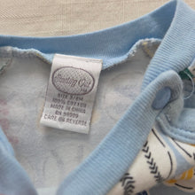 Load image into Gallery viewer, Vintage Baseball Pattern Cotton Romper 6 months
