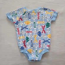 Load image into Gallery viewer, Vintage Baseball Pattern Cotton Romper 6 months
