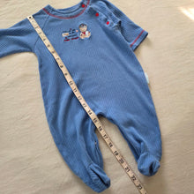 Load image into Gallery viewer, Vintage Baseball Bear Footed Bodysuit 6 months
