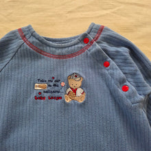 Load image into Gallery viewer, Vintage Baseball Bear Footed Bodysuit 6 months
