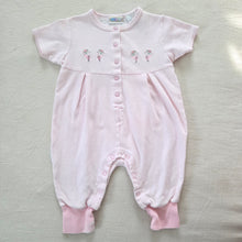 Load image into Gallery viewer, Vintage McBaby Floral Gingham Cotton Pantsuit 3-6 months
