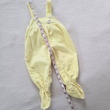 Load image into Gallery viewer, Vintage Duck Yellow Footed Romper 3-6 months
