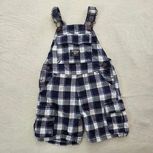 Load image into Gallery viewer, Older Oshkosh Plaid Shortalls 24 months
