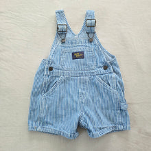 Load image into Gallery viewer, Vintage Oshkosh Engineer Striped Shortalls 12 months
