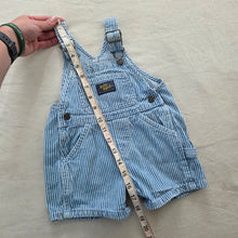 Load image into Gallery viewer, Vintage Oshkosh Engineer Striped Shortalls 12 months
