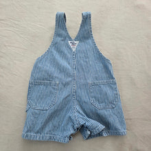 Load image into Gallery viewer, Vintage Oshkosh Engineer Striped Shortalls 12 months
