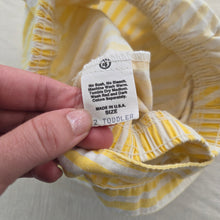Load image into Gallery viewer, Vintage Oshkosh Yellow Striped Shortalls 12-18 months
