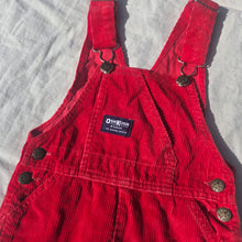 Load image into Gallery viewer, 90s Vintage Oshkosh Red Cord Jogger Overalls 3t/4t

