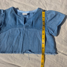Load image into Gallery viewer, 90s Vintage Denim Cropped Shirt 3t/4t
