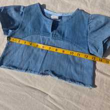 Load image into Gallery viewer, 90s Vintage Denim Cropped Shirt 3t/4t
