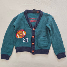Load image into Gallery viewer, 90s Vintage Football Knit Cardigan kids 6
