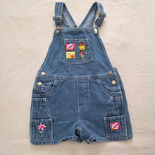 Load image into Gallery viewer, 00s Vintage Smiley Denim Shortalls 5t/6
