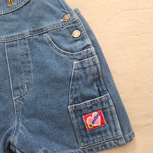 Load image into Gallery viewer, 00s Vintage Smiley Denim Shortalls 5t/6
