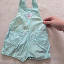 Load image into Gallery viewer, 80s Vintage Oshkosh Light Blue Shortalls 12 months
