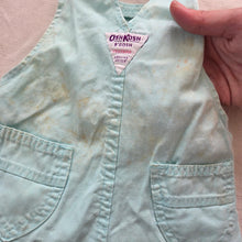 Load image into Gallery viewer, 80s Vintage Oshkosh Light Blue Shortalls 12 months
