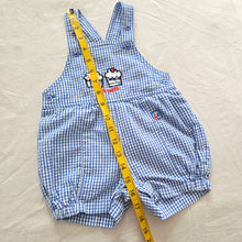 Load image into Gallery viewer, 90s Vintage Cupcake Gingham Bubble Shortalls 12 months
