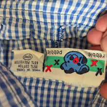 Load image into Gallery viewer, 90s Vintage Cupcake Gingham Bubble Shortalls 12 months
