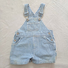 Load image into Gallery viewer, 90s Vintage Gap Striped Denim Shortalls 3-6 months
