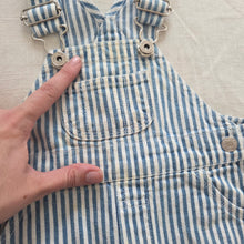 Load image into Gallery viewer, 90s Vintage Gap Striped Denim Shortalls 3-6 months
