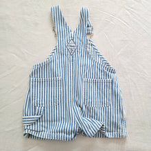 Load image into Gallery viewer, 90s Vintage Gap Striped Denim Shortalls 3-6 months
