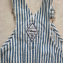 Load image into Gallery viewer, 90s Vintage Gap Striped Denim Shortalls 3-6 months
