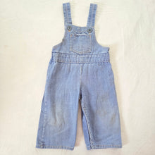 Load image into Gallery viewer, 70s Vintage Denim Wide Leg Overalls 12 months
