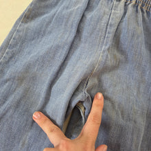 Load image into Gallery viewer, 70s Vintage Denim Wide Leg Overalls 12 months
