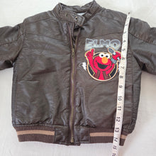 Load image into Gallery viewer, Y2K Elmo Rockstar Faux Leather Jacket 3t/4t
