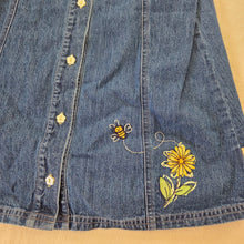 Load image into Gallery viewer, 90s/Y2k Vintage Denim Flower Dress kids 6
