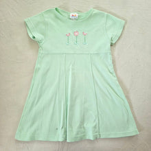 Load image into Gallery viewer, 90s/Y2k Vintage Flower Embroidered Green Dress 5t
