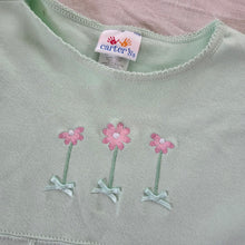 Load image into Gallery viewer, 90s/Y2k Vintage Flower Embroidered Green Dress 5t
