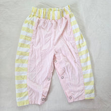 Load image into Gallery viewer, 90s Vintage Pink &amp; Yellow Striped Pants 18 months
