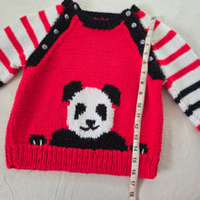 Load image into Gallery viewer, 80s/90s Vintage Panda Knit Sweater 4t/5t
