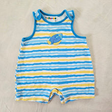 Load image into Gallery viewer, Y2k Vintage Fish Striped Cotton Romper 0-3 months
