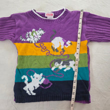 Load image into Gallery viewer, 90s Vintage Cats &amp; Yarn Knit Sweater kids 6
