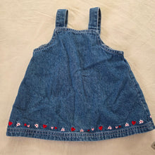 Load image into Gallery viewer, Y2k Vintage Embroidered Denim Dress 6 months
