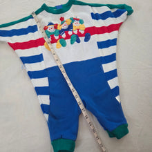 Load image into Gallery viewer, 90s Vintage Clowns Striped Slouchy Bodysuit 6-9 months
