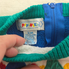 Load image into Gallery viewer, 90s Vintage Clowns Striped Slouchy Bodysuit 6-9 months
