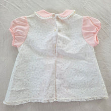 Load image into Gallery viewer, 70s/80s Vintage Lace Pink Dress 3-6 months

