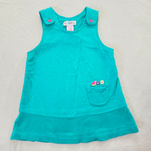 Load image into Gallery viewer, 90s Vintage Gymboree Teal Cotton Dress 2t/3t
