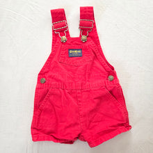 Load image into Gallery viewer, 70s Vintage Oshkosh Red Shortalls 6-9 months
