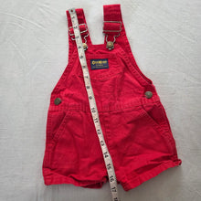 Load image into Gallery viewer, 70s Vintage Oshkosh Red Shortalls 6-9 months
