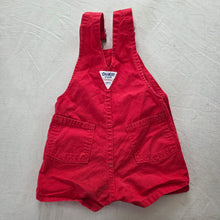 Load image into Gallery viewer, 70s Vintage Oshkosh Red Shortalls 6-9 months
