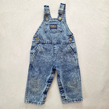 Load image into Gallery viewer, 80s Vintage Oshkosh Acid Wash Overalls 12 months

