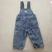 Load image into Gallery viewer, 80s Vintage Oshkosh Acid Wash Overalls 12 months
