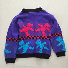 Load image into Gallery viewer, 80s/90s Vintage Colorful Bear Knit Sweater 4t *flaw
