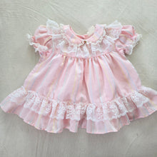 Load image into Gallery viewer, 80s Vintage Pink Striped Dress 6-12 months
